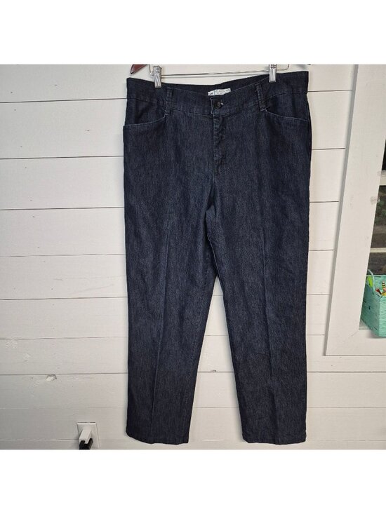 Lee Denim - Lee Relaxed Fit Women's Dark Wash Denim Pants Size 16 Long